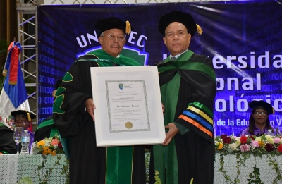 Director general de ONAPI es investido como Honoris Causa durante el XVI acto ordinario de graduación de Universidad Nacional Tecnológica (Unnatec)